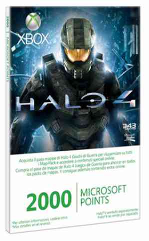 Tarjeta Xbox Live 2000 Puntos Halo 4 Xbox 360